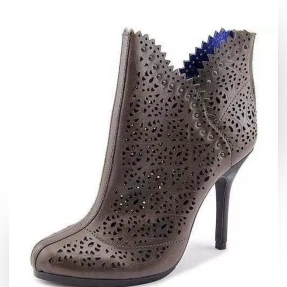 Juicy Couture Shoes - Juicy Couture Black Laser-Cut Stiletto Ankle Boot